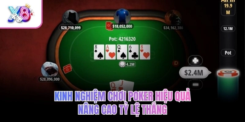 Kinh nghiệm chơi Poker hiệu quả nâng cao tỷ lệ thắng